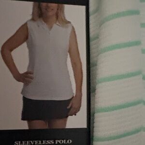 Pebble Beach Women's White Sleeveless Polo